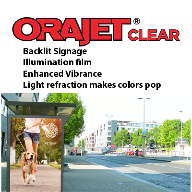 Backlit Signage Orajet clear